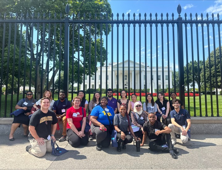 NextGen Service students in DC in front of the White House 2024